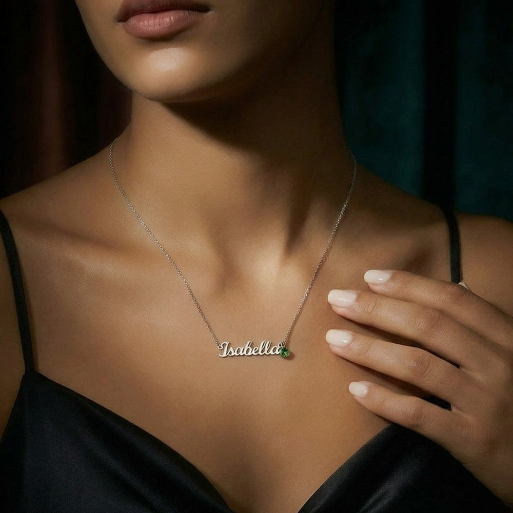 Personalized Name with Birthstone