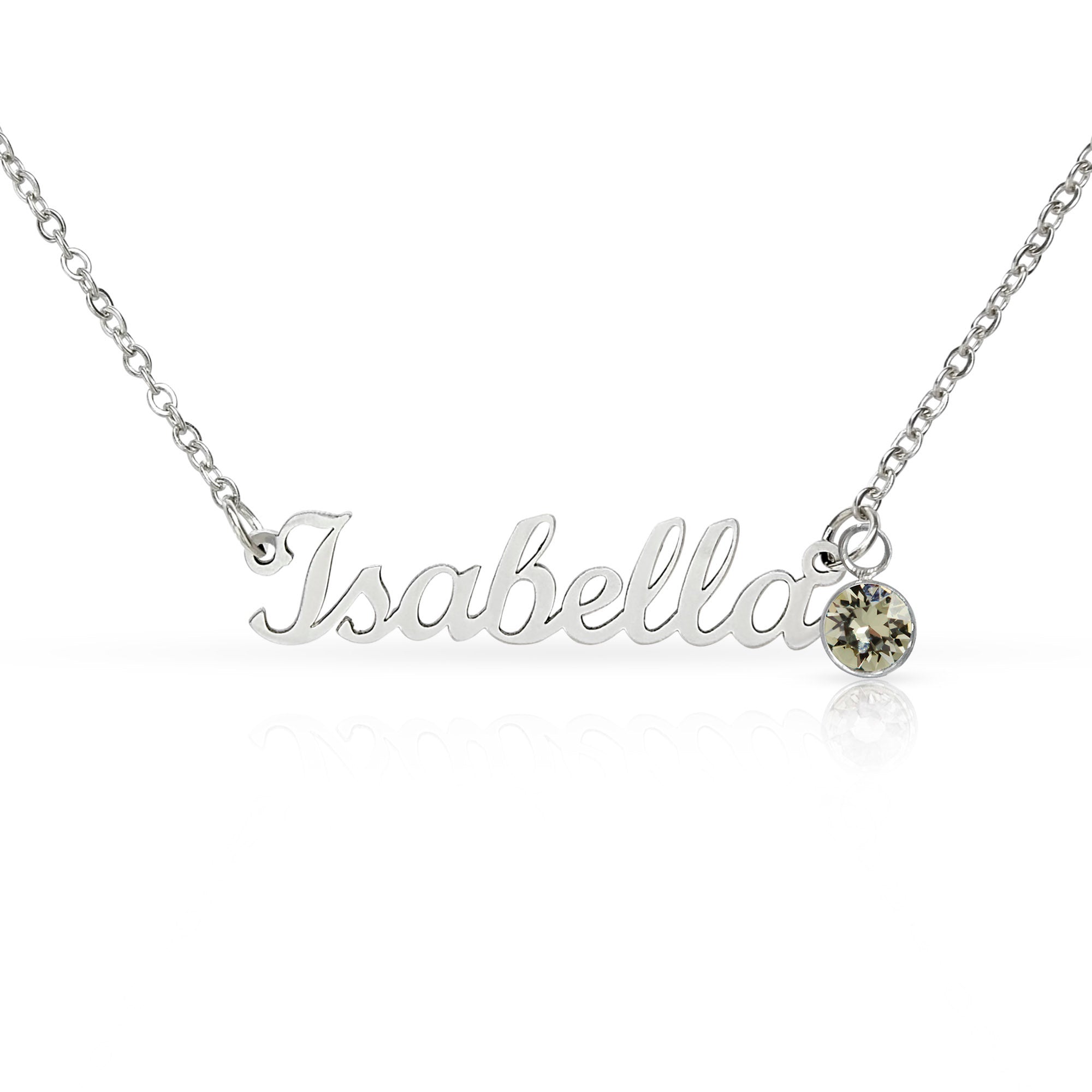Personalized Name with Birthstone