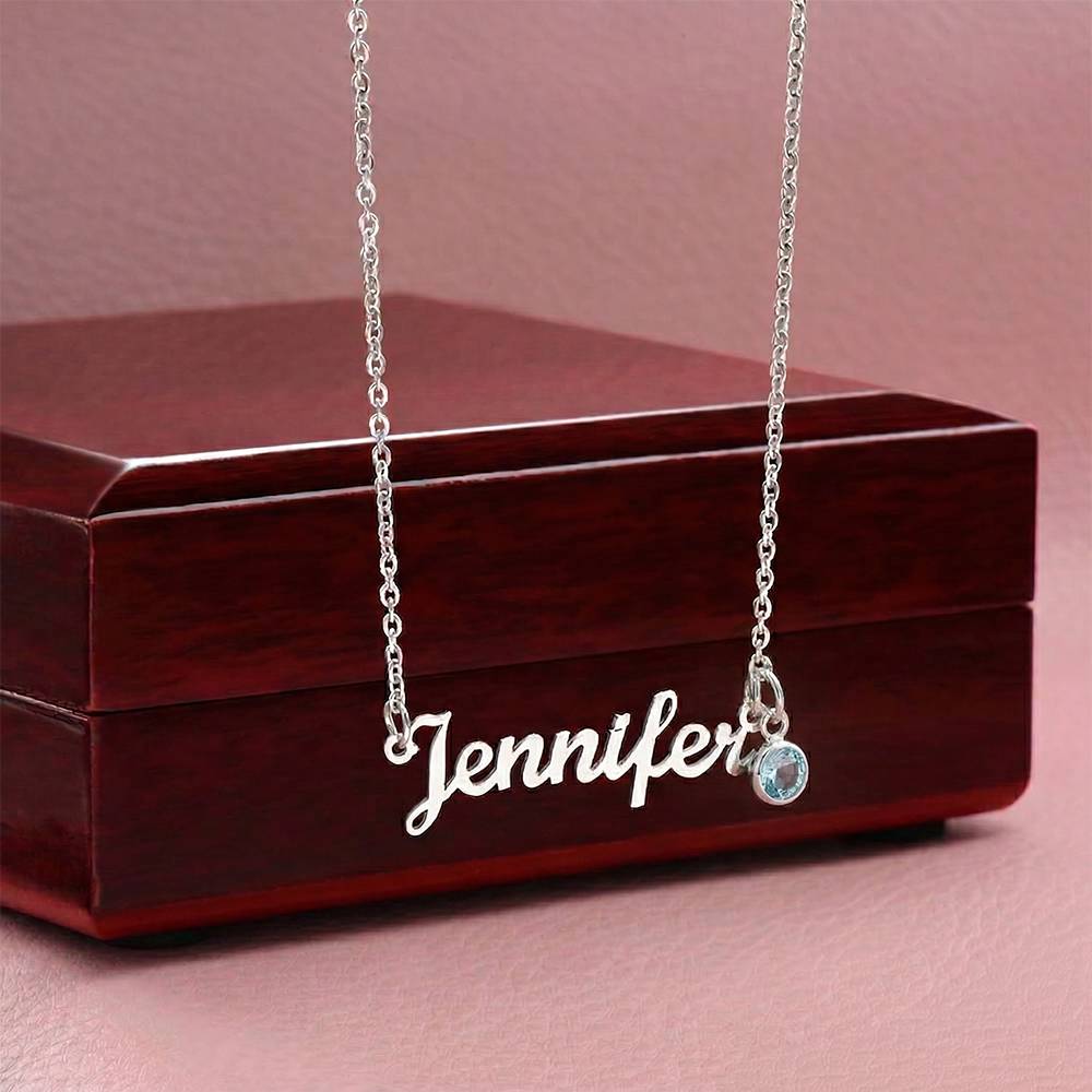 Personalized Name with Birthstone