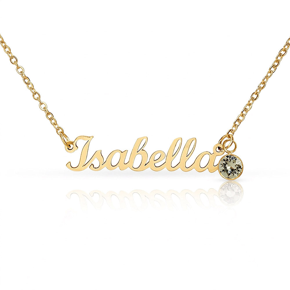 Personalized Name with Birthstone