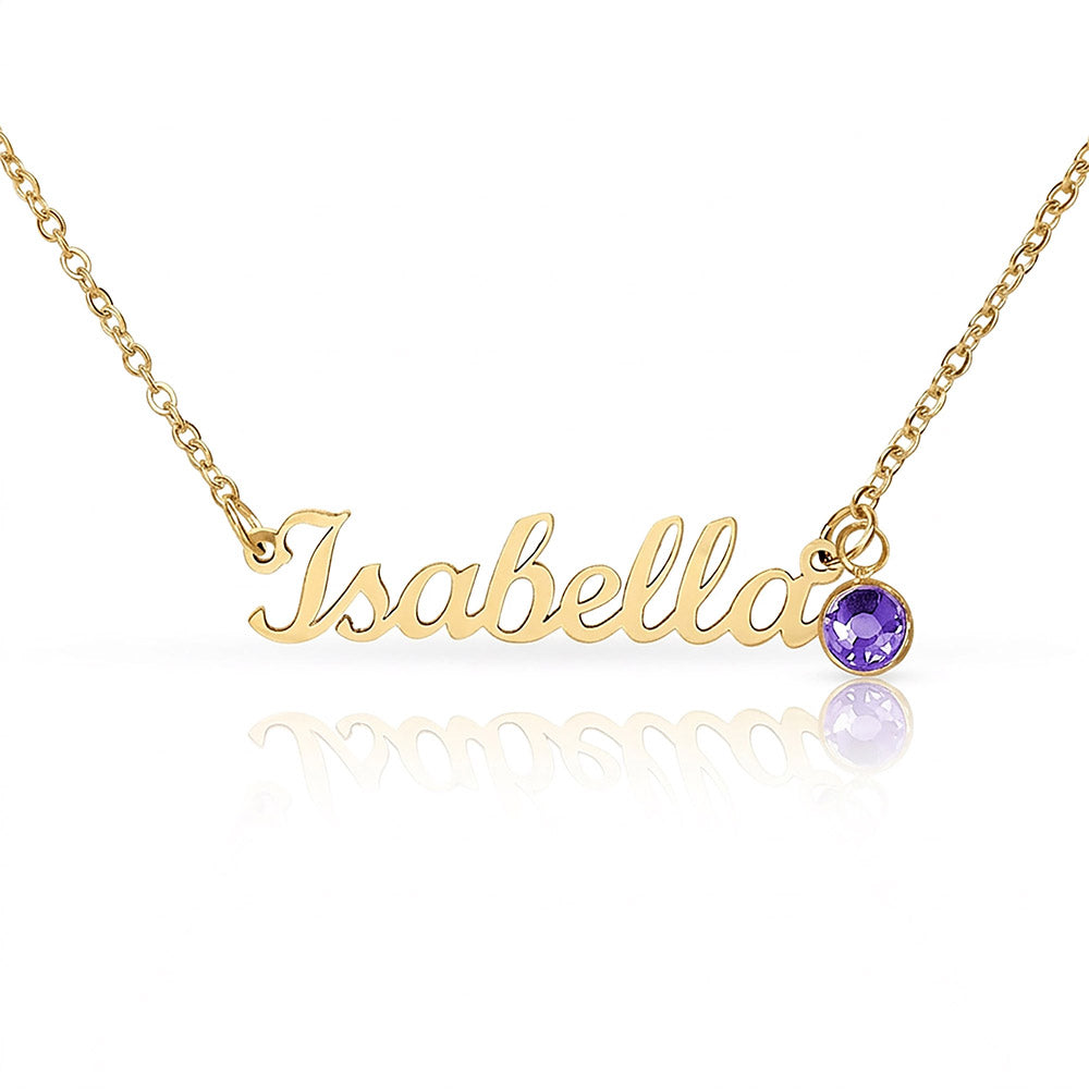 Personalized Name with Birthstone