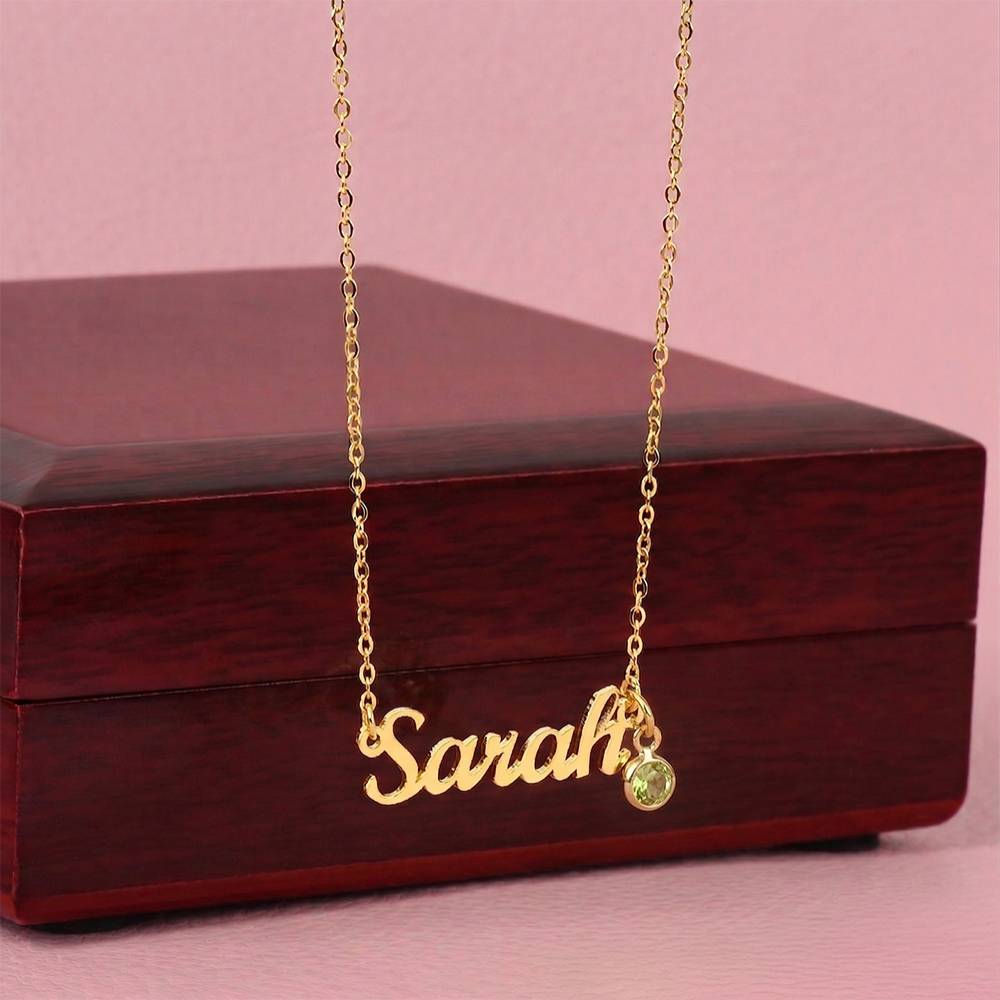 Personalized Name with Birthstone