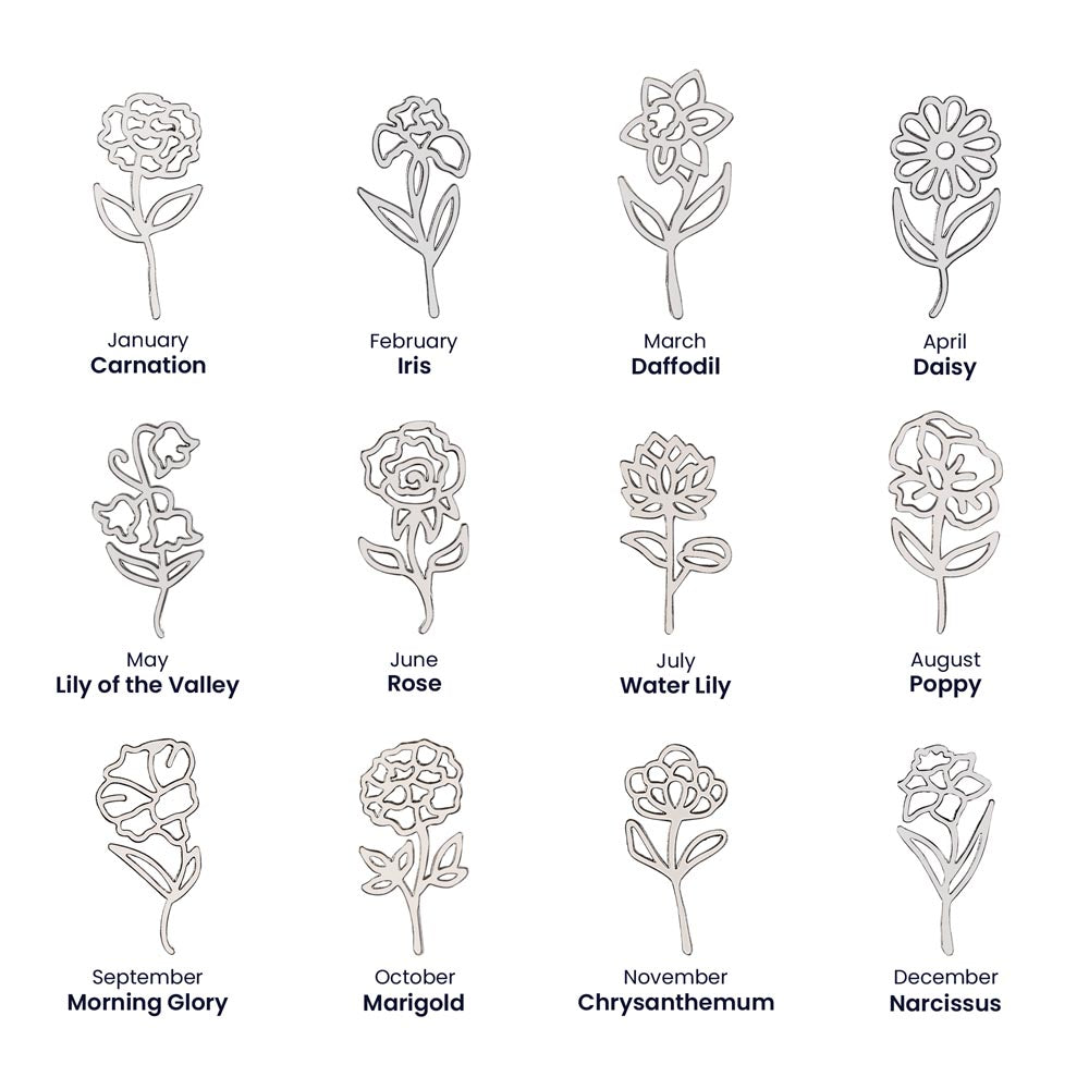 Personalize Flower Name Necklace