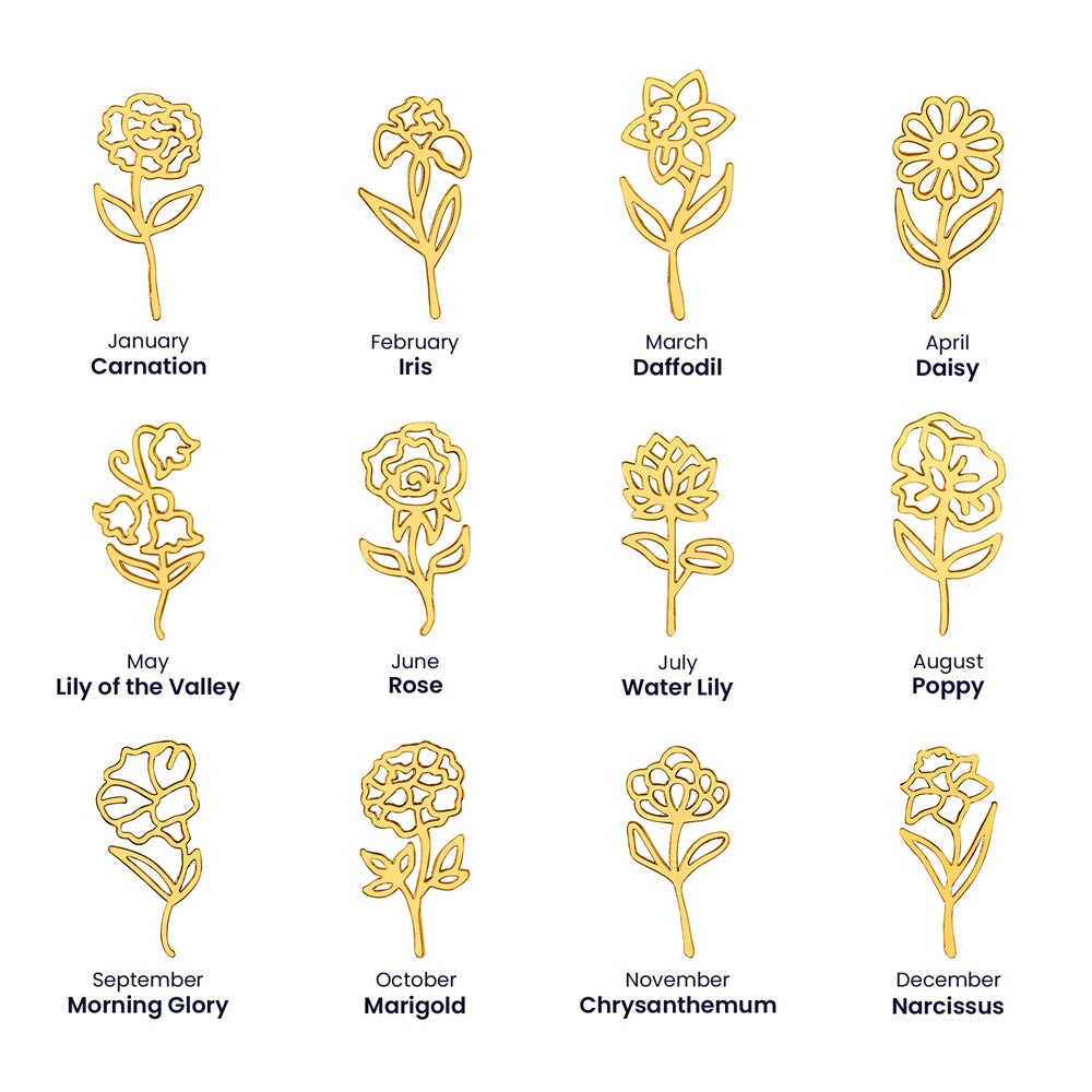 Personalize Flower Name Necklace