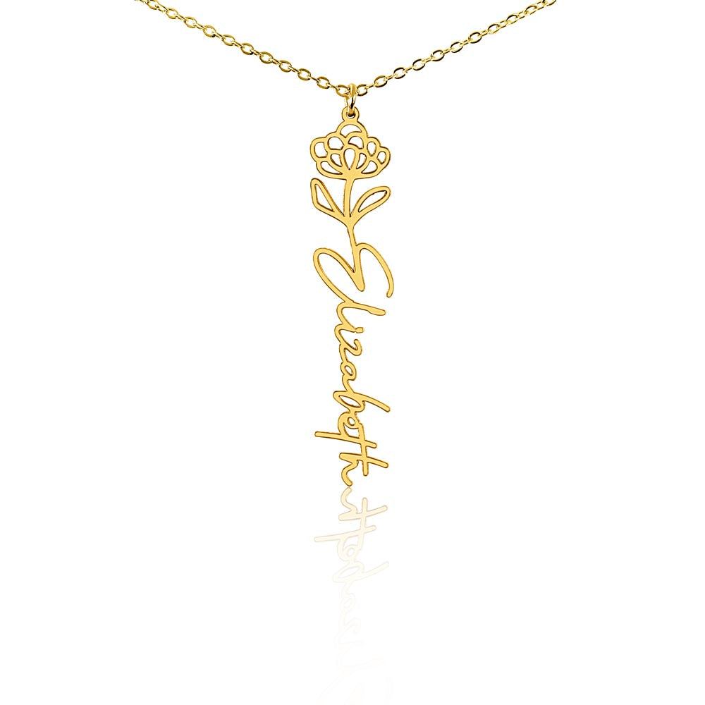 Personalize Flower Name Necklace