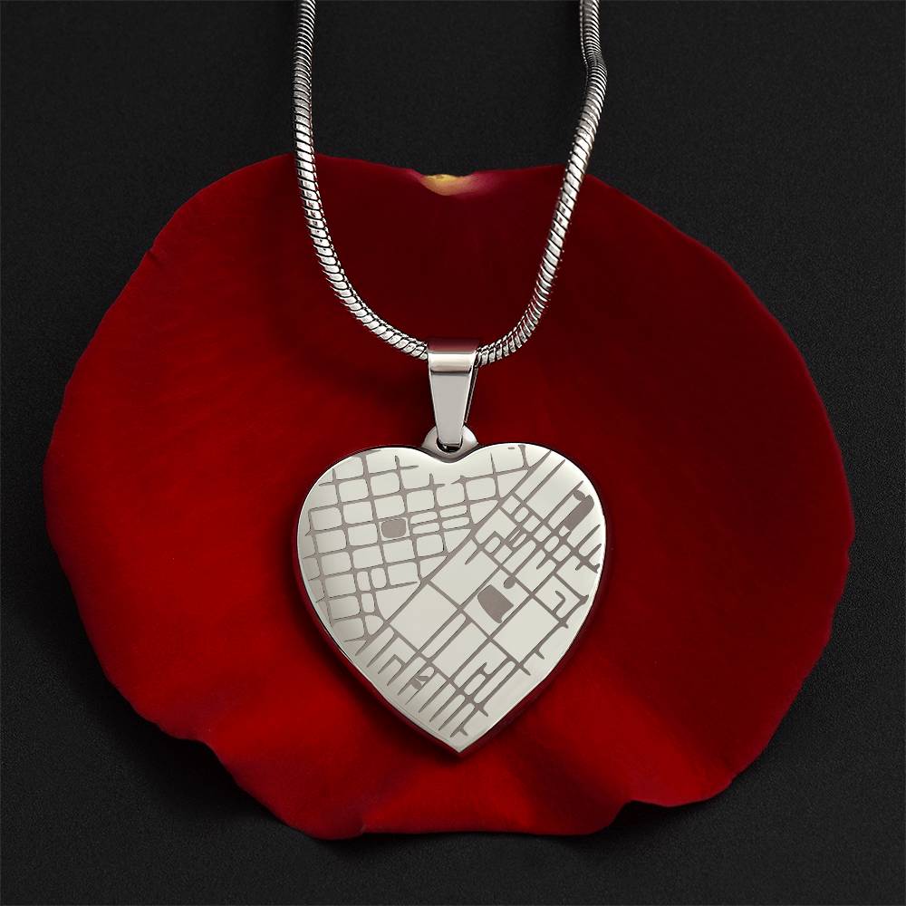 A Twist - Heart Map Necklace