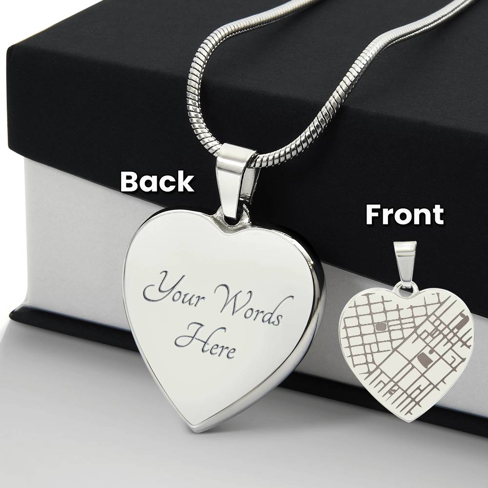 A Twist - Heart Map Necklace