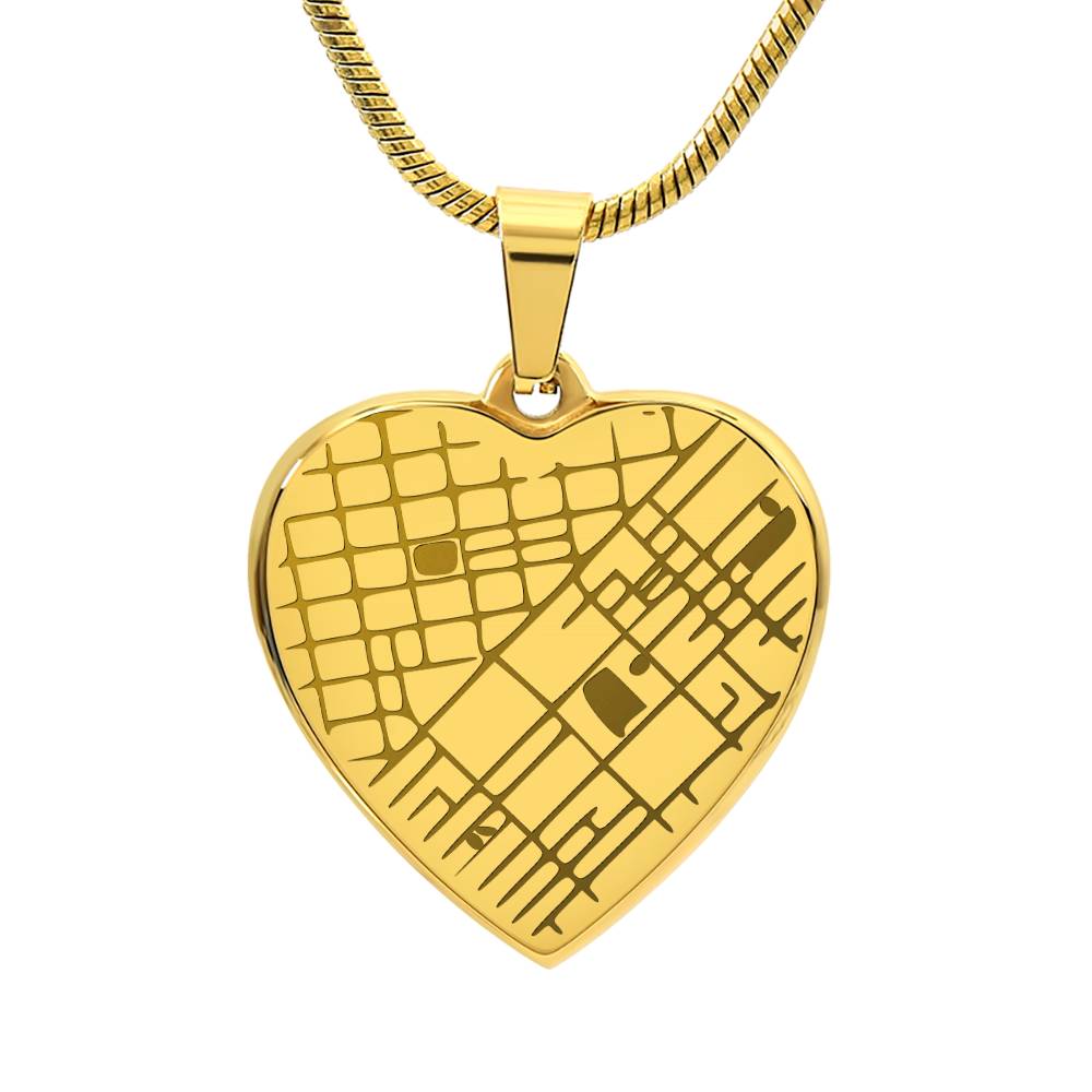 A Twist - Heart Map Necklace
