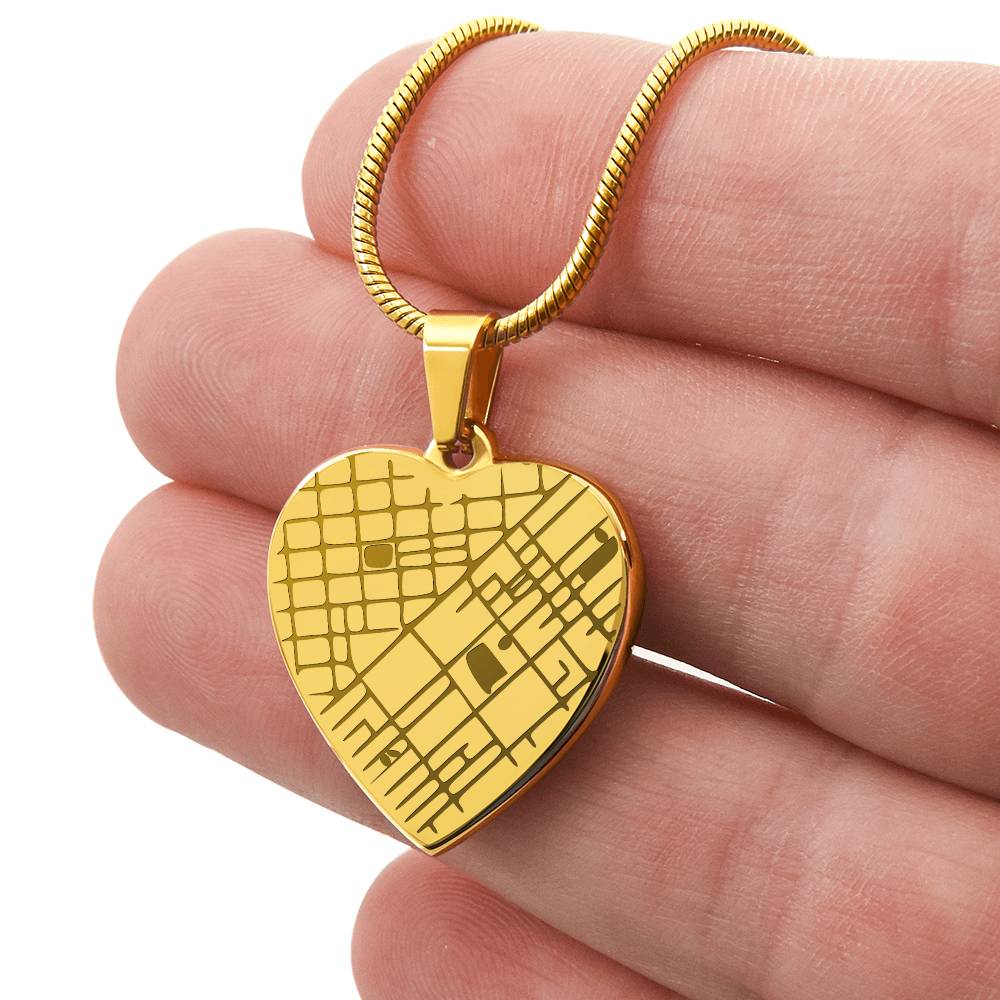 A Twist - Heart Map Necklace
