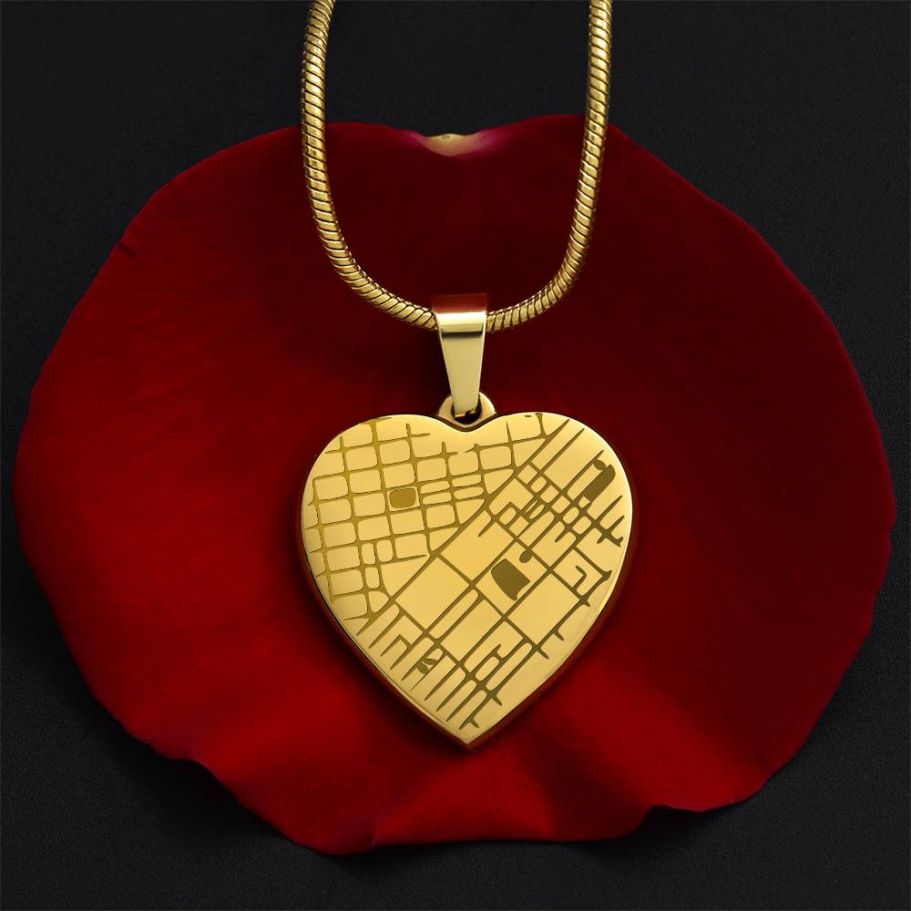 A Twist - Heart Map Necklace
