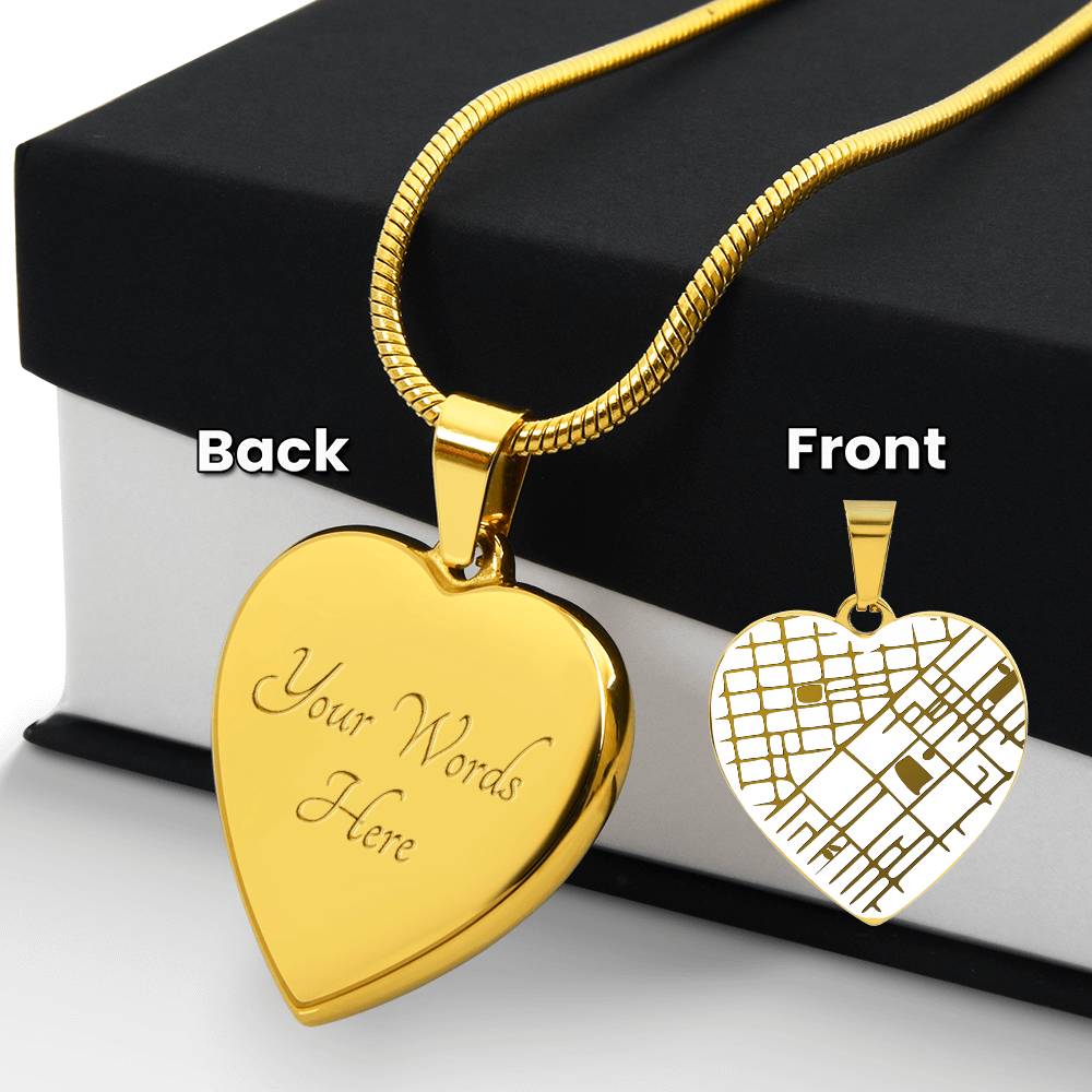 A Twist - Heart Map Necklace