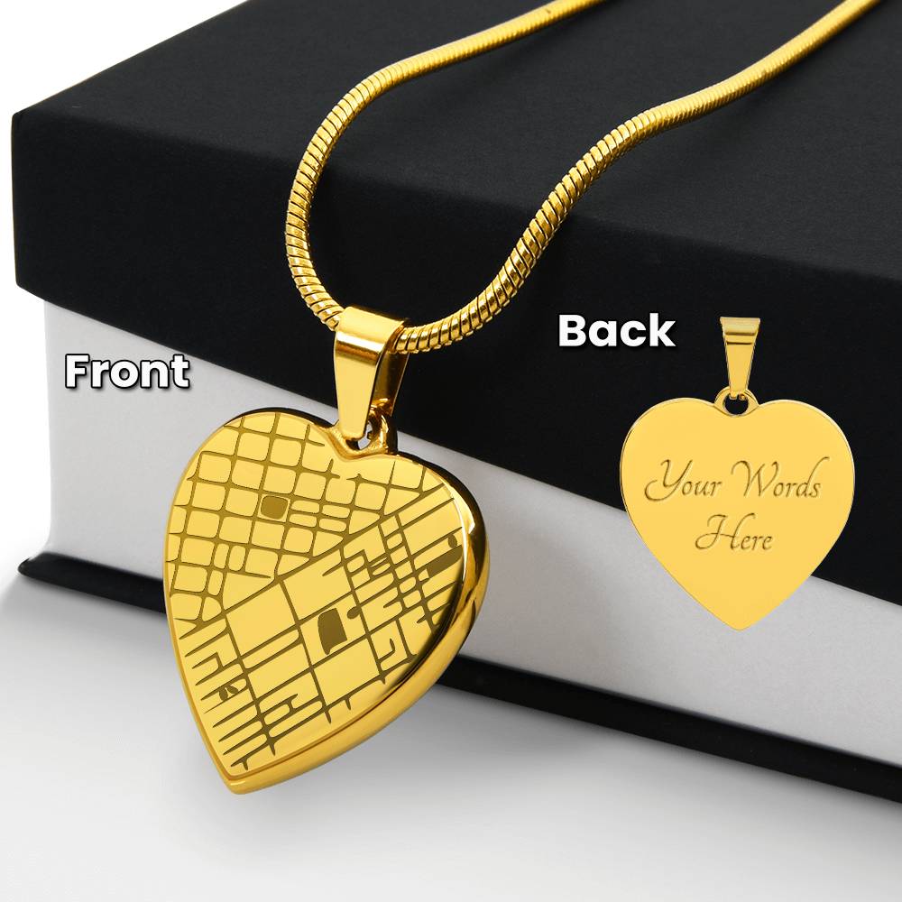 A Twist - Heart Map Necklace