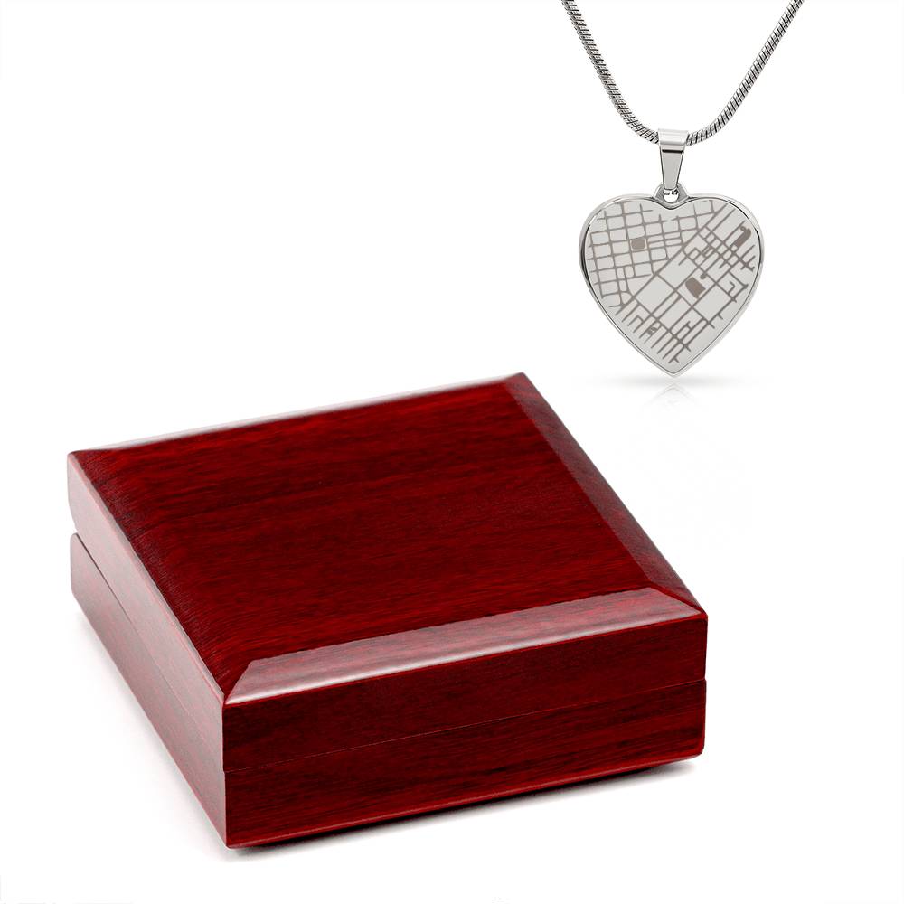 A Twist - Heart Map Necklace