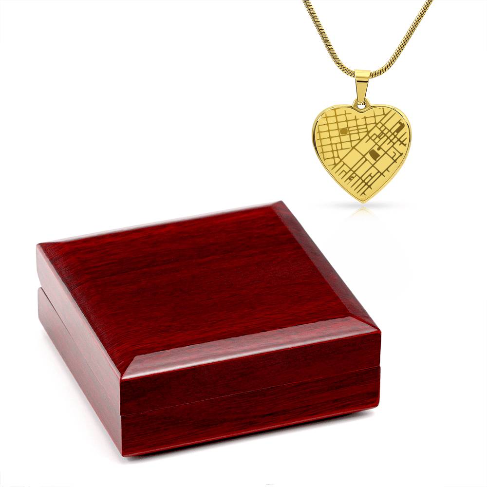 A Twist - Heart Map Necklace