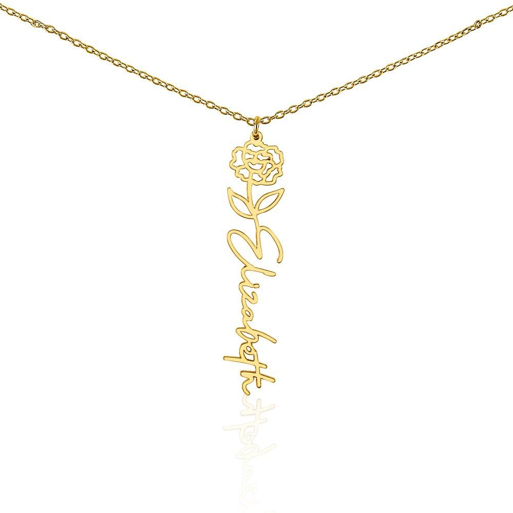 Personalize Flower Name Necklace